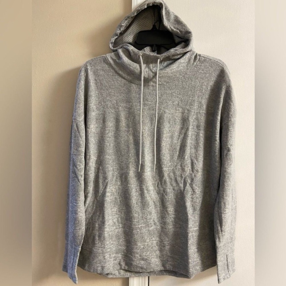 Zyia active Lightweight Gray Hooded Pullover Sweatshirt Small